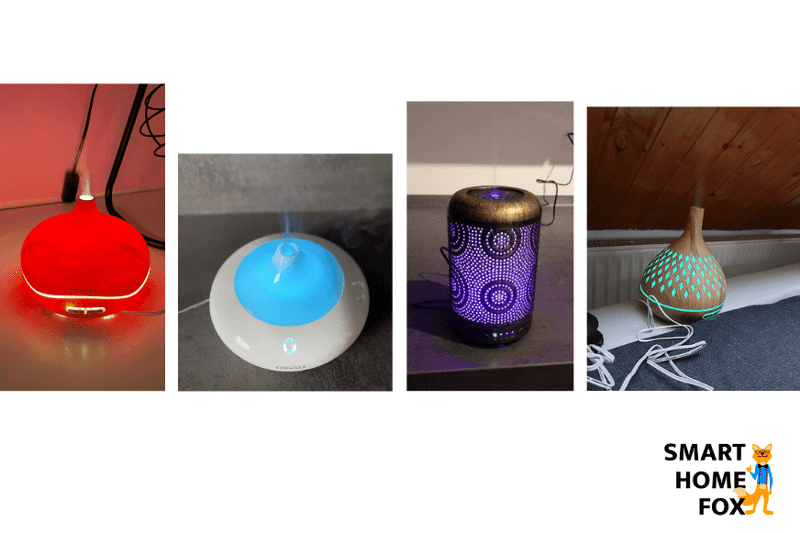 Unterschiedliche Aroma Diffuser präsentieren die Lichtfunktionen